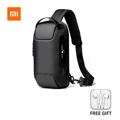 Xiaomi Youpin Men S Waterproof USB Oxford Crossbody Bag Anti-Theft Shoulder Bag Multifunction Travel Messenger Chest Pack Male