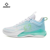 RIGORER War Ender 2 Mens Professional Basketball Shoes Actual Combat Training Non-slip Shock Absorption Wear-resistant Sports Sneakers Z122360160 - White/Blue/Green