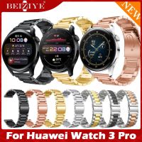 สายนาฬิกาข้อมือ For นาฬิกา Huawei Watch 3 Pro strap Classic quick release สายนาฬิกาข้อมือ สายนาฬิกาสแตนเลส สายนาฬิกา for Huawei Watch 3 สายนาฬิกา smartwatch Metal Watchband