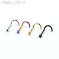 2Pcs Nose Ring Studs Stainless Steel Ball Nose Bone Nostril Piercing Nose Studs Man Women Party Fashion Body Jewelry