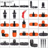 MUCIAKIE 8/11MM Hose Sprinklers Connectors 3/8 Tubing Fittings Garden Water Coupling Adapter Irrigation Barb Tee Reduce Elbow