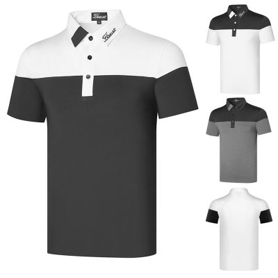 Malbon Titleist ANEW Scotty Cameron1 TaylorMade1 PXG1 XXIO✶☄  Summer golf clothing short-sleeved mens outdoor sports POLO shirt top quick-drying breathable sweat-absorbing jersey golf