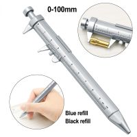 【LZ】﹍✱  Caneta de tinta de gel multifunction vernier pinça rolo bola caneta papelaria bola-ponto 0.5mm caneta ferramentas portáteis 2 in1 caneta