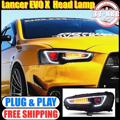 ∋▪✐ Car Lights automotive For Mitsubishi Lancer EVO X 2008 - 2021 Headlights LED Headlight Assembly Signal Auto Accessories Lamp