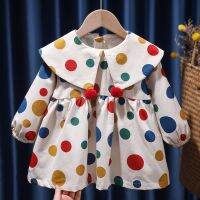 ZZOOI 1-6years Toddler Girls Dress Spring Dot Cute Baby Children Clothing Casual long-sleeve vestidos kids clothes girls Dresses