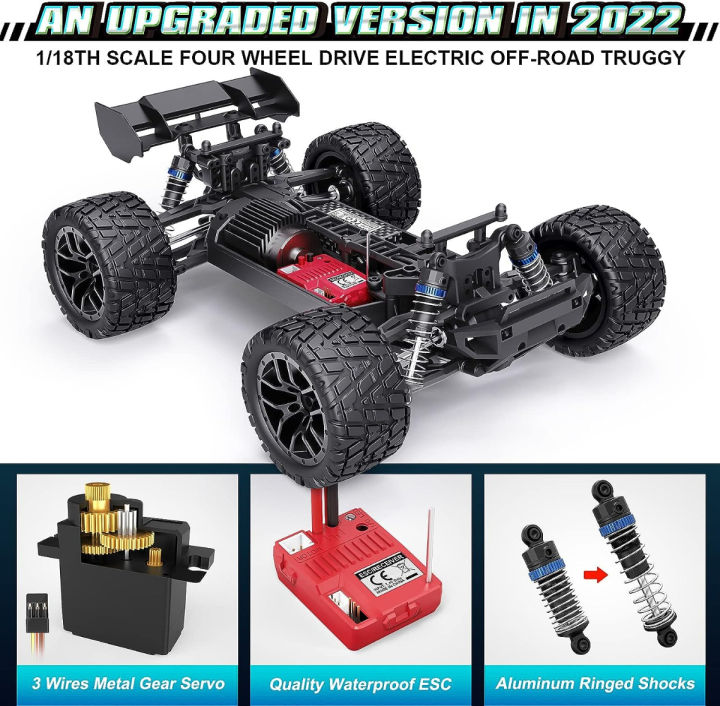 haiboxing-rc-cars-hailstorm-36-km-h-high-speed-4wd-1-18-scale-electric-waterproof-truggy-remote-control-off-road-monster-truck-with-two-rechargeable-batteries-rtr-all-terrain-toys-for-kids-and-adult