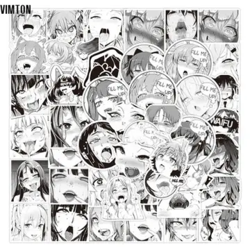 EARLFAMILY Ahegao Vermeil Fanart Car Sticker Anime Vermeil In Gold Waifu  Sketch Decal Cartoon Peeker Girl