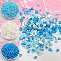 100g/Lot Snowflake Polymer Clay Snow Slices Sprinkles for Arts and Mobile Decoration DIY Crafts Filler Accessories