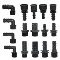 【YF】✑▼❈  5pc 16/20/25/32mm Garden Hose PE Tube Barb 1/2 3/4 1  Thread Straight Elbow Coupler Fitting Irrigation Joints