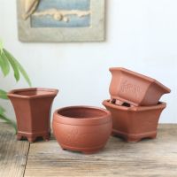 Red Clay Breathable Flowerpot Ceramic Succulent Plant Pot Flower Vase Living Room Balcony Bonsai Planter Home Decor Ornament