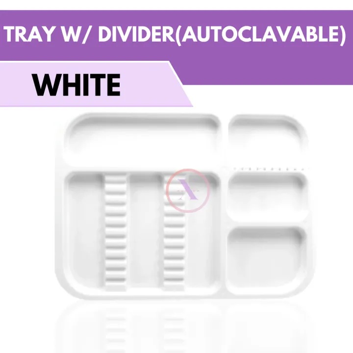 Dental Instrument Tray Plastic with DIVIDER( Autovlavable ) XYZ