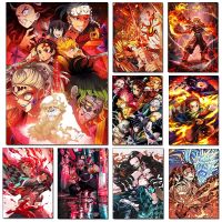 Kawaii Anime Demon Slayer Kimetsu ไม่มี Yaiba โปสเตอร์สำหรับ Wall Art และ Home Decor