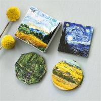 hot！【DT】♚☈✟  45pcs/lot kawaii Van Gogh Painting mini paper Decoration Calendar Scrapbooking Sticker Stationery label stickers