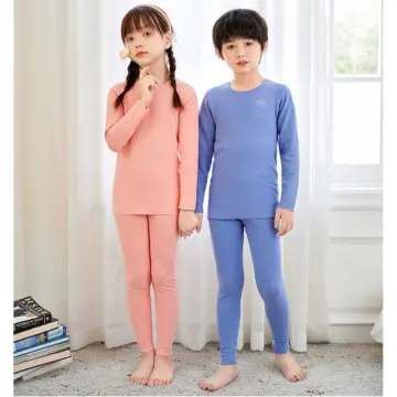 Boy And Girls Thermal Underwear Set Autumn And Winter Thick Traceless New  Baby Children Clothes Soft Warm Velvet Pajamas Set