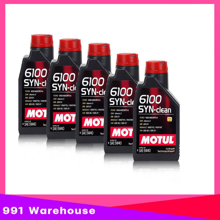 จัดส่งฟรี!! MOTUL 6100 SYN-clean 5W-40 dexos2 ชุด 5 ลิตร สังเคราะห์แท้ ...