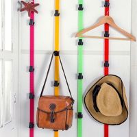 Adjustable Over Door Straps Bag Hanger Coat Hook Hat Clothes Storage Rack Home Organizer Creative Housewares