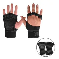 New 1 Pair Weight Lifting Training Gloves Women Men Fitness Sports Body Building Gymnastics Grips Gym Hand Palm Protector Gloves