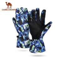 CAMELCROWN Warm Ski Gloves Winter Neutral Outdoor Riding Windproof Padded