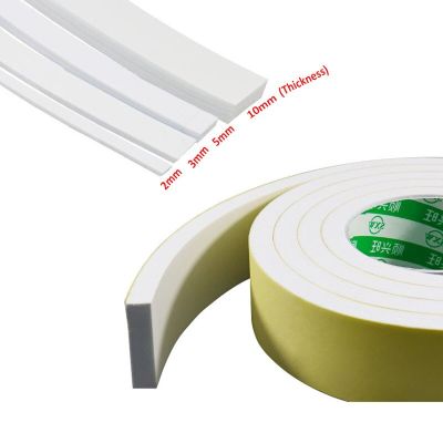 White Thickened EVA Sponge Tape Strong Foam Foam Anti-collision Strip Sound Insulation Sealant Single-Sided Adhesive Adhesives  Tape