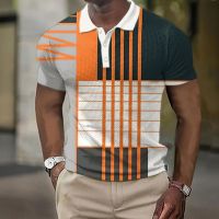 New Mens Polo Shirt Fashion 3d Printed Shirts Casual Short Sleeve Mesh Blouse Summer Clothing Oversized Tees Breathable Polo Sh