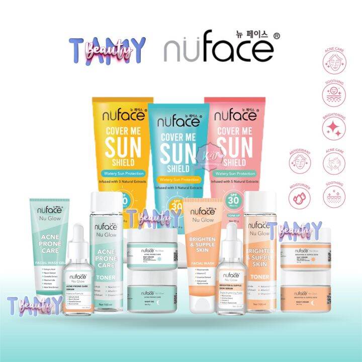 NUFACE ALL SERIES Facial Wash Brighten/Acne/Hydra Toner Day Cream