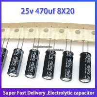 10PCS Rubycon imported electrolytic capacitor 25v 470uf 8X20 Japanese ruby yxh high frequency and long life Electrical Circuitry Parts