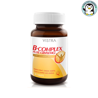 VISTRA B Complex plus Ginseng - วิสทร้า บี คอมเพล็กซ์ พลัส จินเส็ง (30 เม็ด)  [HHTT]