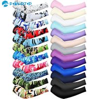 1Pair Unisex Arm Sleeves Sun Protection Arm Covers Cooling Ice Silk Sleeves for Running Cycling Outdoor Sports  24 Colors