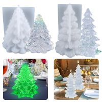 DIY Crystal Epoxy Resin Mold Three-dimensional Christmas Tree Candle Set Ornaments Silicone Mold