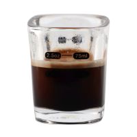 2.5Oz Thick Section Espresso Coffee Cup Glass Ounce Cup Ounce Cup Graduated Measuring Cup Concentrated Cup Coffee Maker