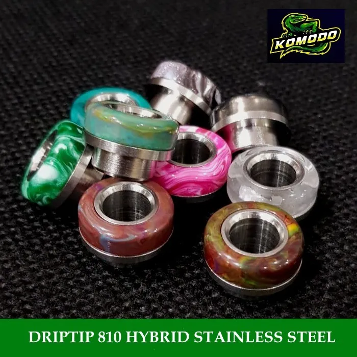 DRIPTIP 810 Stainless Steel Hybrid RESIN KOMODO Drip Tip Anti Panas