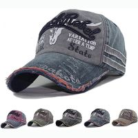 ☋ Men Baseball Cap Women Retro Canvas Denim Letters Patchwork Vintage Baseball Cap Unisex Snapback Hat Autumn Hip Hop Hats Summer