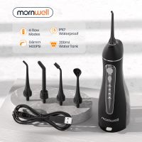 ZZOOI Mornwell Portable Oral Irrigator With Travel Bag Water Flosser USB Rechargeable 5 Nozzles Water Jet 200ml Water Tank Waterproof