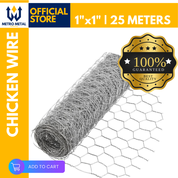 25 Meters Chicken Wire Poultry Wire Hex Netting Poultry Netting