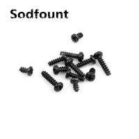 100pcs/lot Metric Thread M1.4X3/3.5/4/4.5/5/6mm Phillips Round Self-tapping Flat tail Screws PB Iron black electronic screw