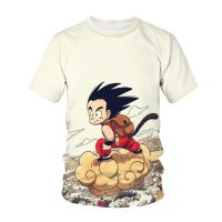 Oversized T-shirt For Male Summer Short Sleeve Bandai Dragon Ball Goku Women T Shirts Japanese Anime Mens Children Clothing Tee