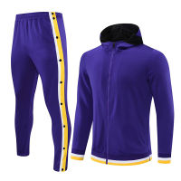 Spring Autumn Mens Set sports Hoode Coat Basketball Performance Full Zip Full-opening Button-down Trousers Men Sportswear Suit