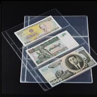 10Pcs Money Banknote Collecting Holder Sleeves 3-slot Loose Leaf Sheet Album Home Decor Photo Albums Banknote Protection  Photo Albums