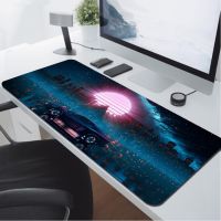 Cyberpunk Neon City Gaming Mouse Pad เครื่องเกม XL HD หน้าแรกคอมพิวเตอร์ Mouse Pad XXL พรมกันลื่นสำนักงานแล็ปท็อปโต๊ะแผ่นรองเมาส์