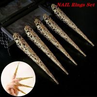 hot【DT】 5 Pcs Ancient Costume Antique Rings Set Knuckle Protection Belly Accessories