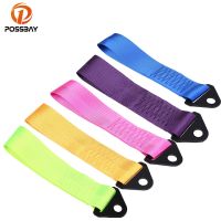 POSSBAY Racing Car Styling Tow Straps Nylon High Strength Universal Tow Ropes Black/Red/Deep Blue/Purple/Rose Red/Yellow/Green
