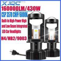 ❄XJQC-H4LED Cuizicai6034443 Farol De Carro 6000K 430W 160000LM Luz Fisheye Alta Potência Embutida Luzes Integradas Longe E Perto Chip 3570