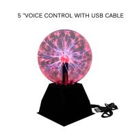 568 Inch Magic Plasma Ball USB Static Ball Crystal Lightning Ball Sound Controlled Plasma Light For Home Decorations Kids