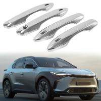 4Pcs ABS Chrome Silver Car External Side Door Handle Cover Trim for Bz4X 2022 2023