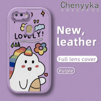 เคส Chenyyka สำหรับ OPPO A7เคส A11K A12s A12 A5s หลากสีน่ารักลายการ์ตูนยูนิคอร์นนำโชคคุณภาพสูงและทนทานเคสโทรศัพท์หนังนิ่มเคสคลุมทั้งหมดป้องกันกล้องเคสกันกระแทกขอบสีอ่อน