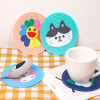 【DT】hot！ 1PC New Silicone Coaster Cartoon Table  Non-slip Cup Insulation Bowl Accessories