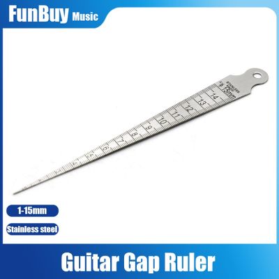 ‘【；】 Guitar Bridge Hole Gap Inspection Building Taper Diameter Depth Gauge Metric Measuring Ruler Repairing Tool