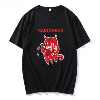 เสื้อยืดผ้าฝ้ายRadiohead T เสื้อน่ารัก Devil Cry Tshirt ผ้าฝ้าย100 Band เพลงตลกอัลบั้มพิมพ์หลวมอัลบั้มเสื้อเพลง Tee unisex Harajuku