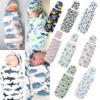 Citgeett Newborn Baby Cute Swaddle Blanket Sleeping Swaddle Muslin Wrap Hat Anime 2pcs Casual Accessories SS