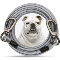 【LZ】 Long Tie Out Cable Dog Leash Heavy Duty Large Dog Run Cable Up to 250 Pounds Durable Big Clip for Pets Running in Outdoor Yard